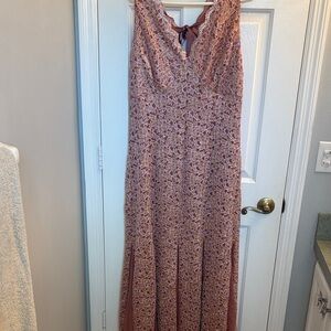 Elegant Lace Pink Dress